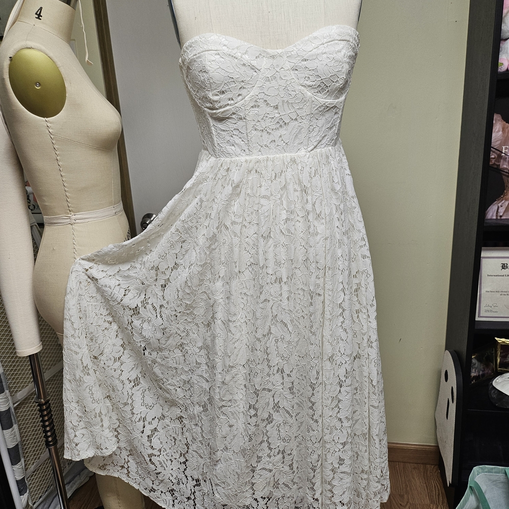 Altar'd State Cream Strapless Sundress